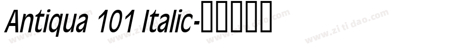 Antiqua 101 Italic字体转换